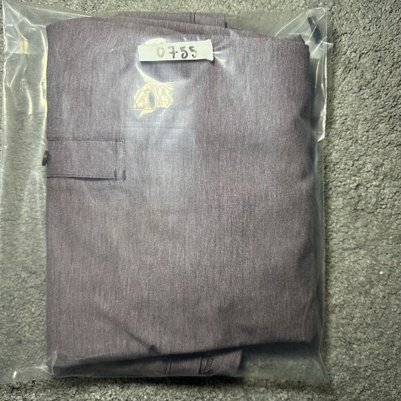 Lululemon Evolution Polo Mens Medium Agile Stripe Heathered Arctic Plum Obsidian - Picture 10 of 10